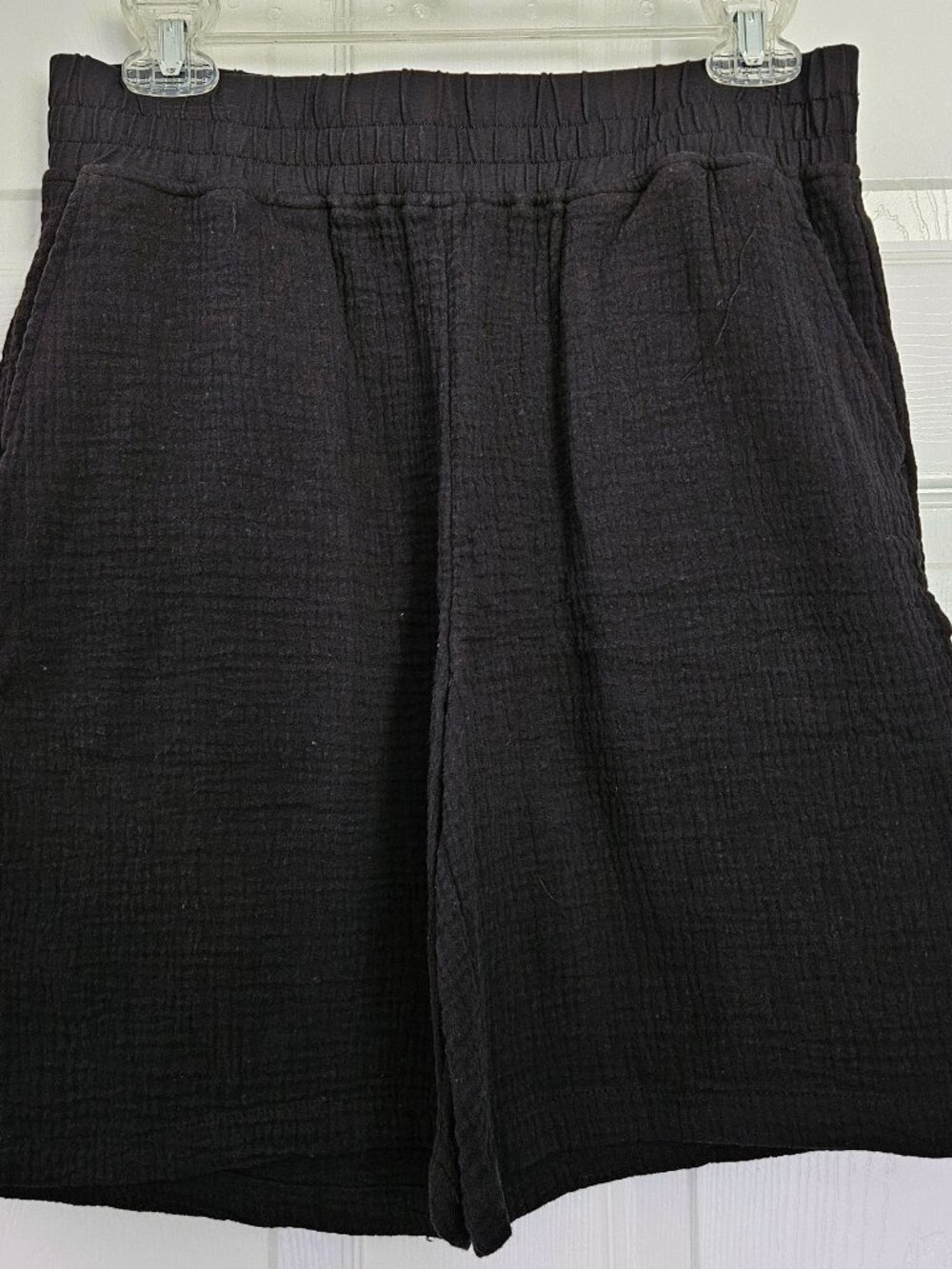 Soft Surroundings All Cotton Black Gauze Shorts Size Small